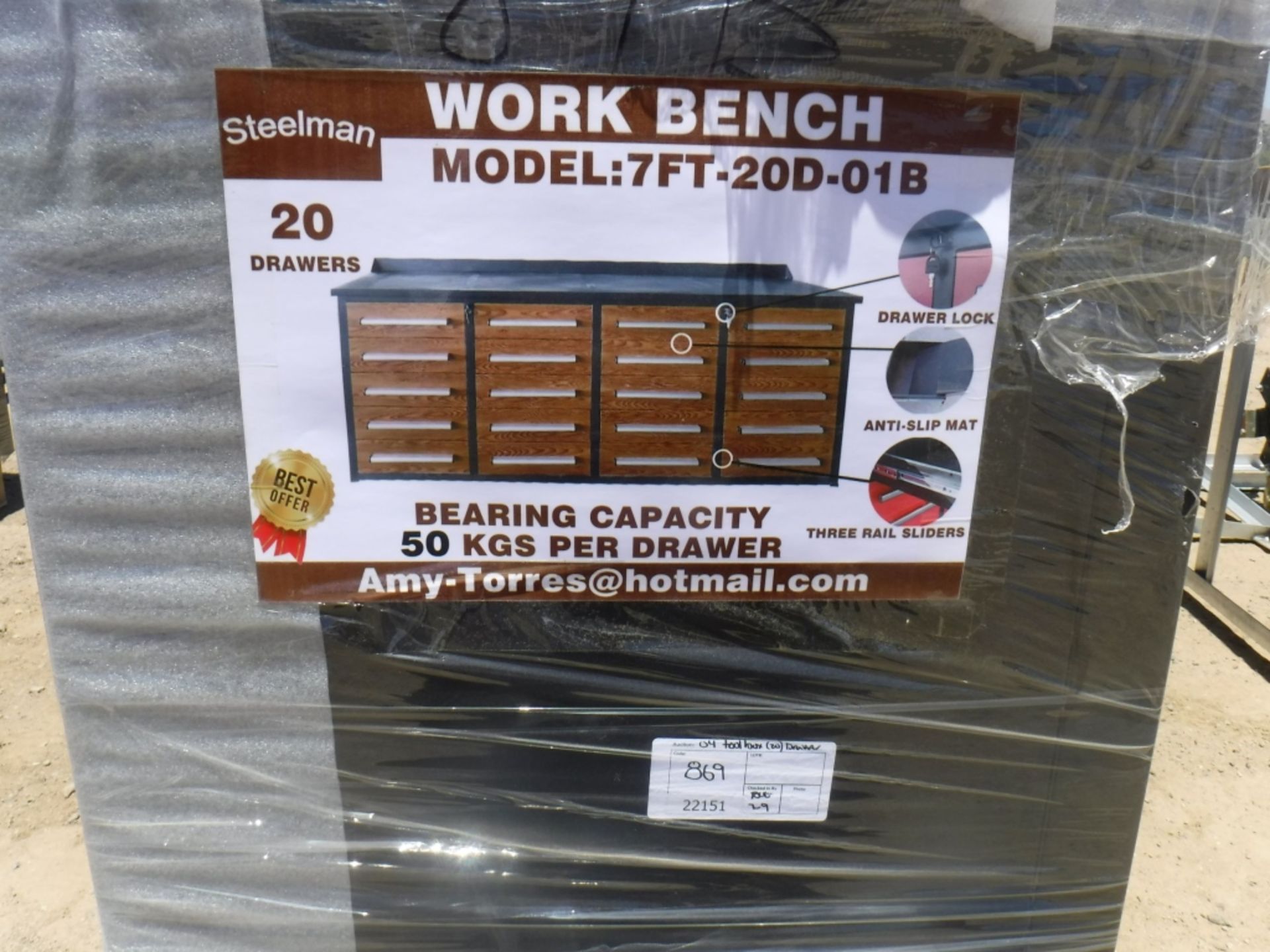 Unused 2020 Steelman 7' Work Bench, - Image 2 of 22