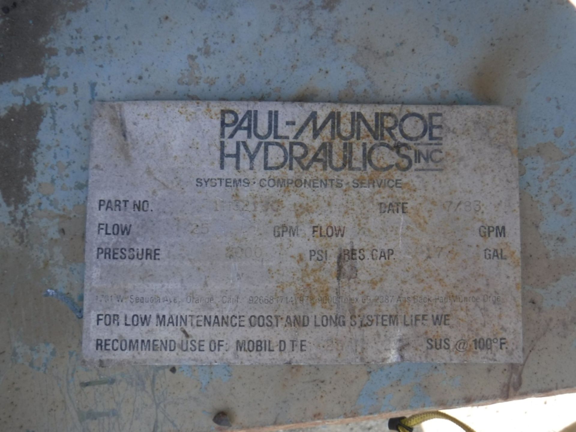 Paul Monroe Hydraulic Pump, - Image 11 of 14