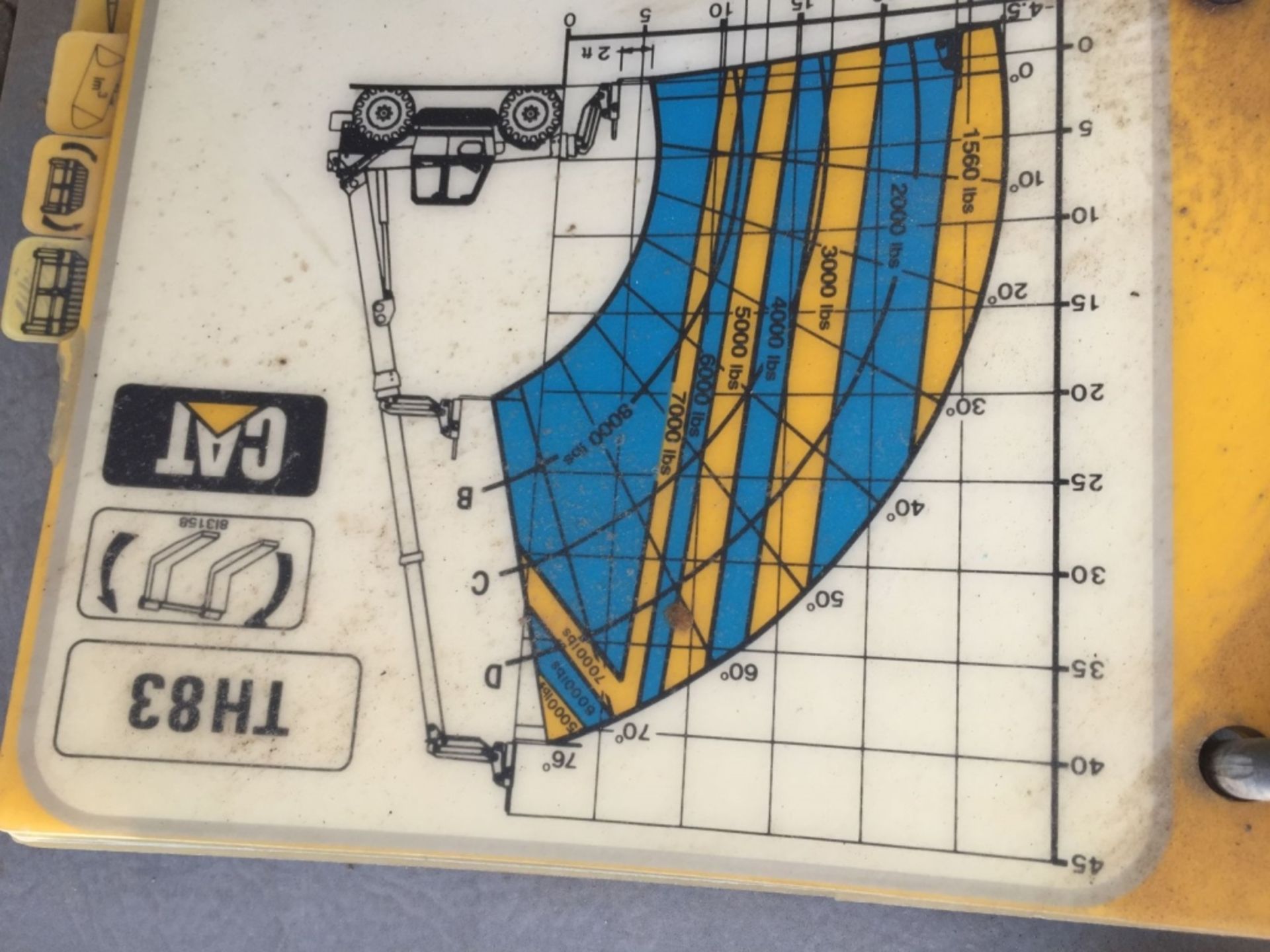 Caterpillar TH83 Forward Reach Forklift, - Image 59 of 66