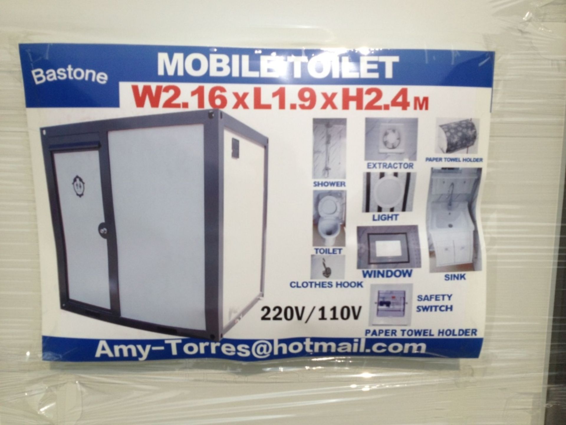 Unused 2020 Bastone Portable Toilet, Sink,