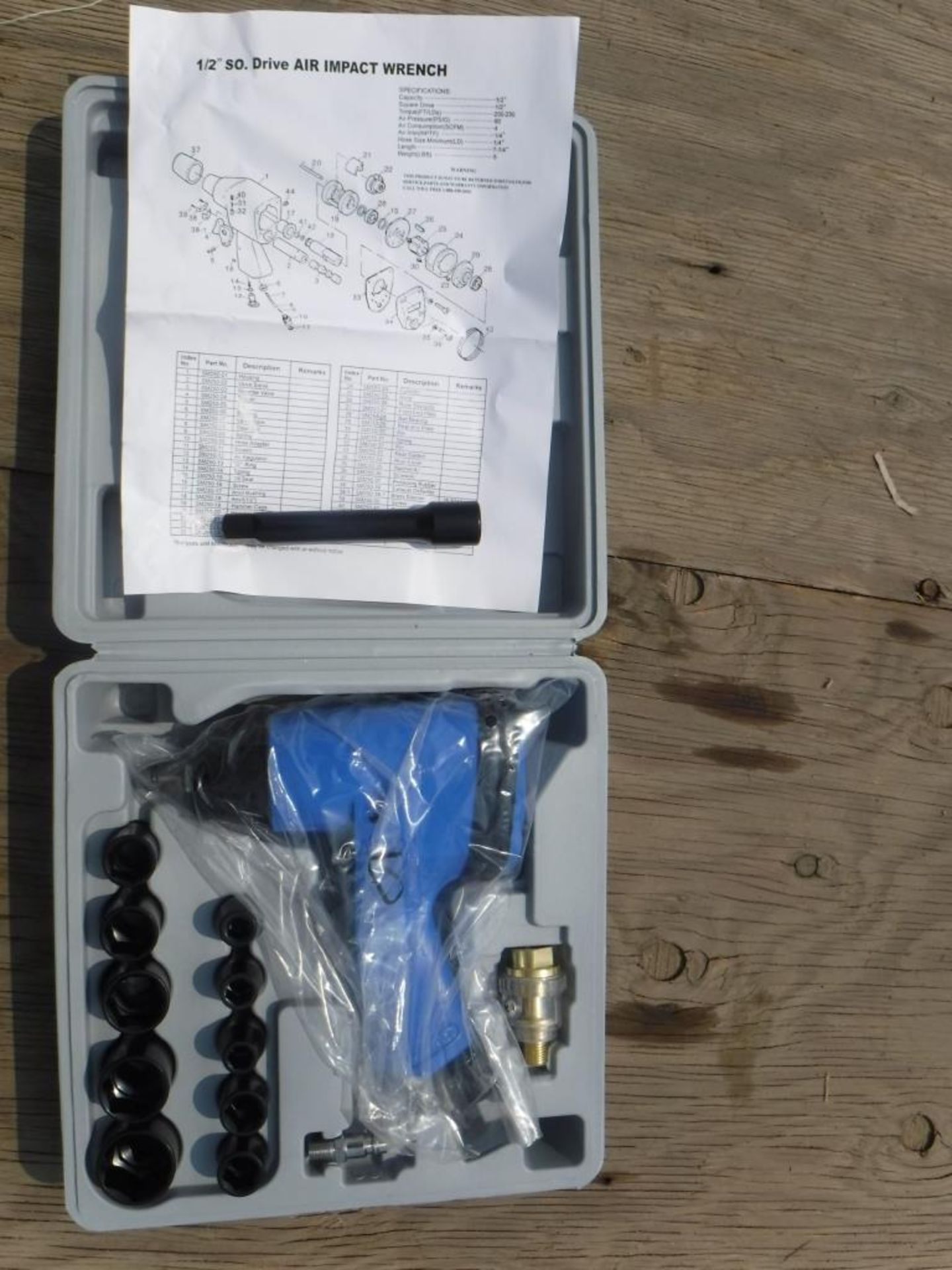 Unused 2020 1/2" Drive Pneumatic Impact Wrench Kit - Image 3 of 4