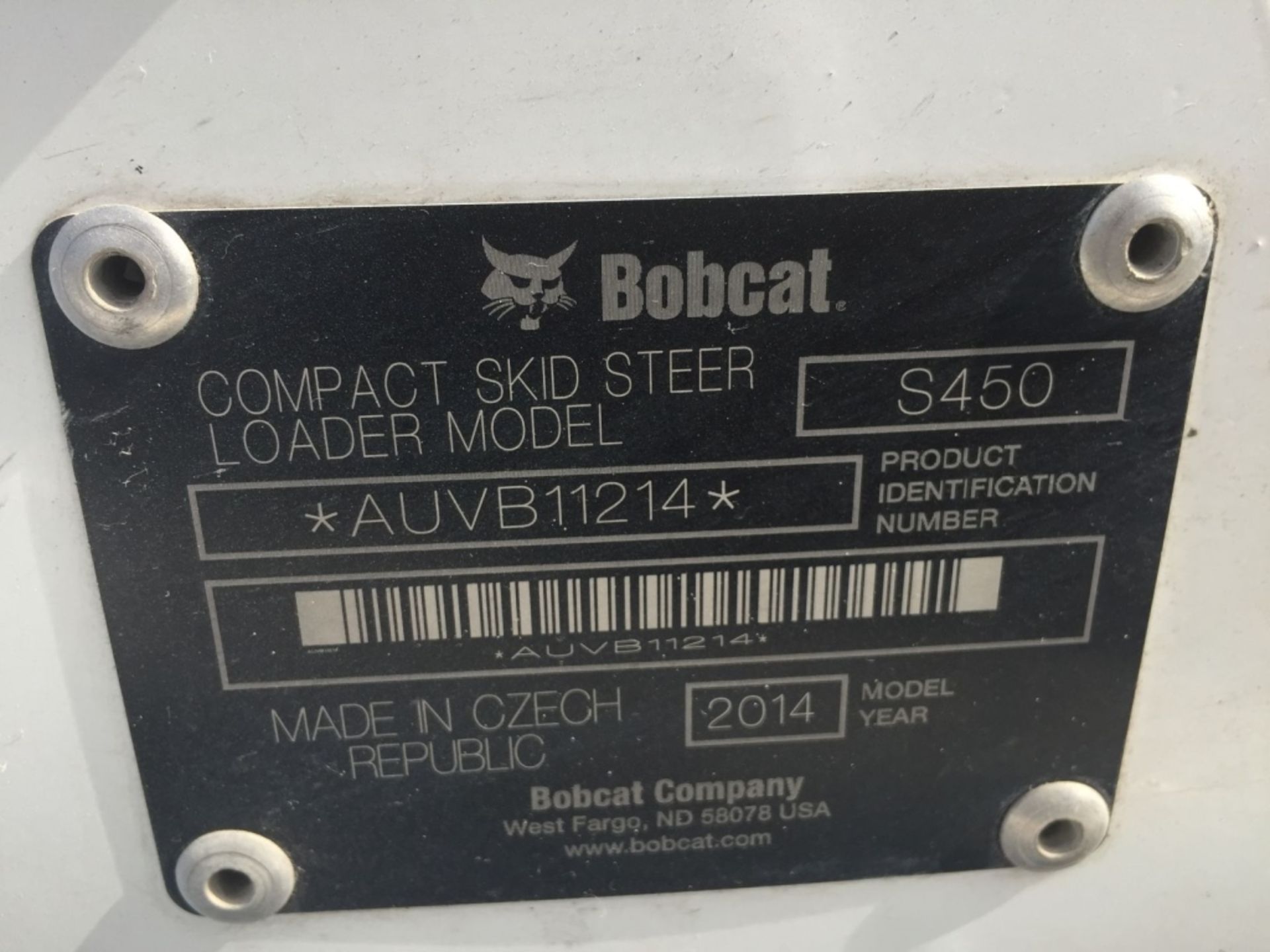 2014 Bobcat S450 Skid Steer Loader, - Image 23 of 23