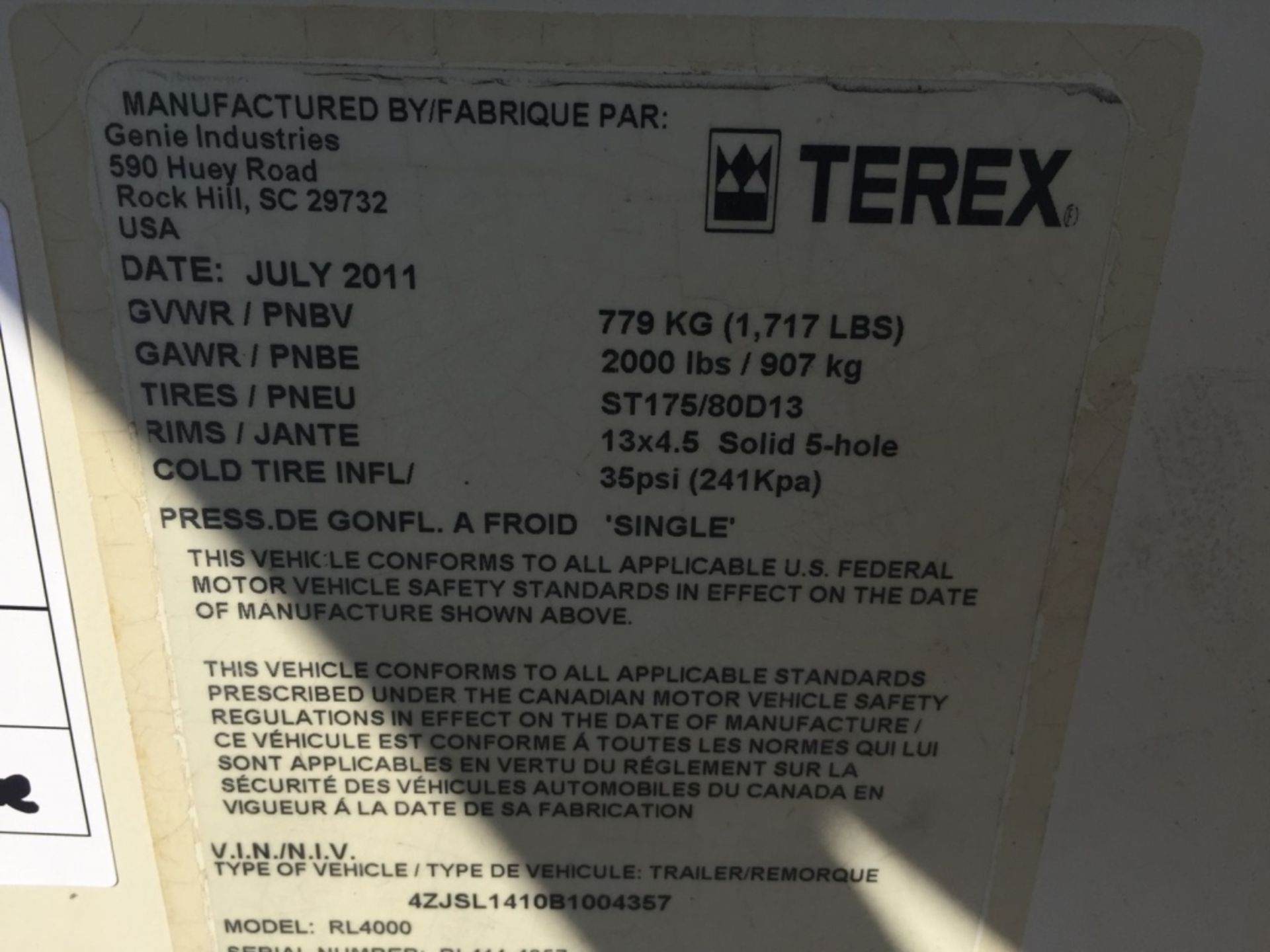 Terex RL4000 Light Tower, - Image 21 of 28