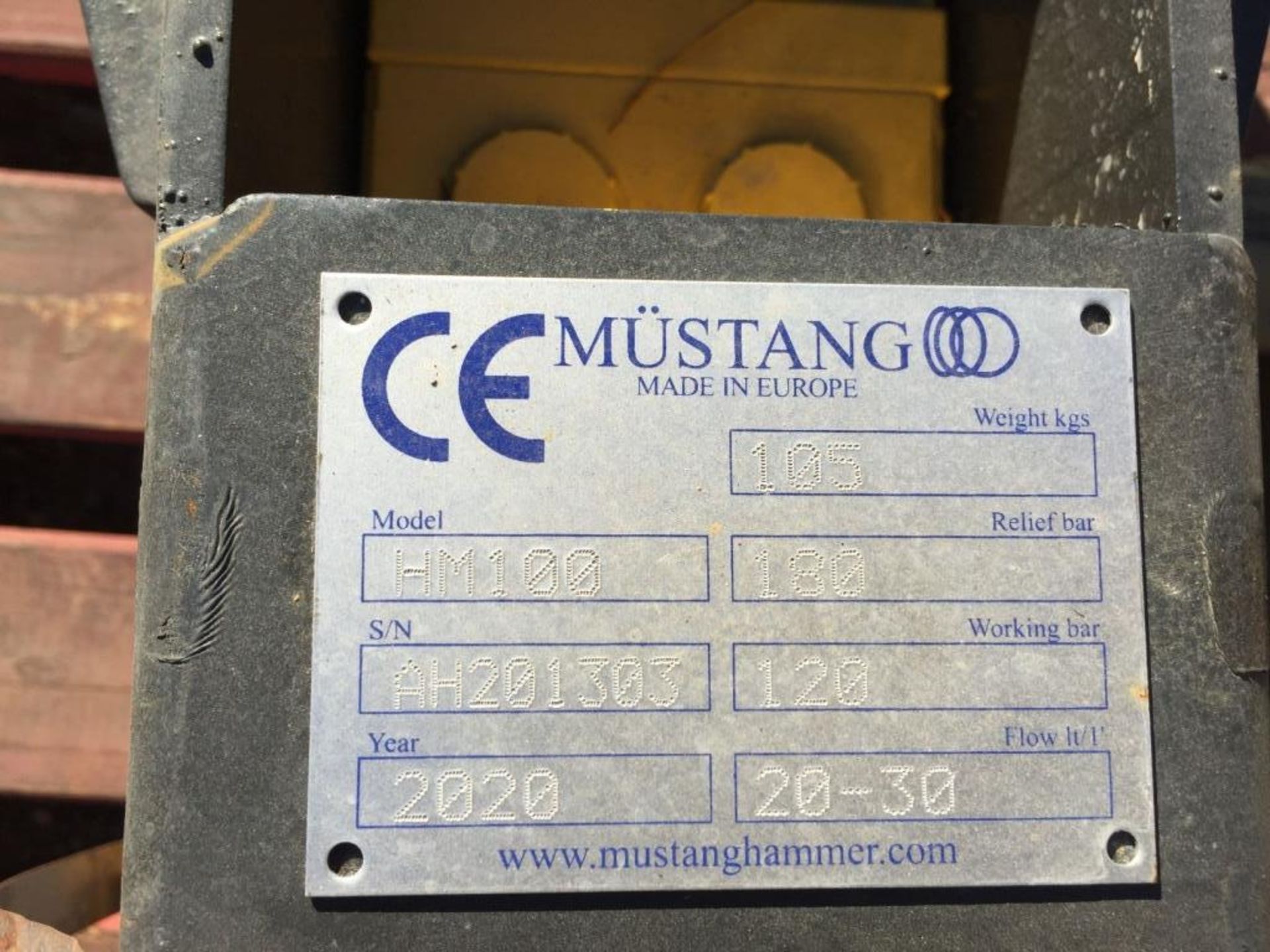 Unused 2020 Mustang HM100 Hammer Attachment, - Image 5 of 6