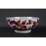 porseleinen kom met Imari decor naar Japans voorbeeld, Samson, 19e eeuw, diam. 31 cm (A)