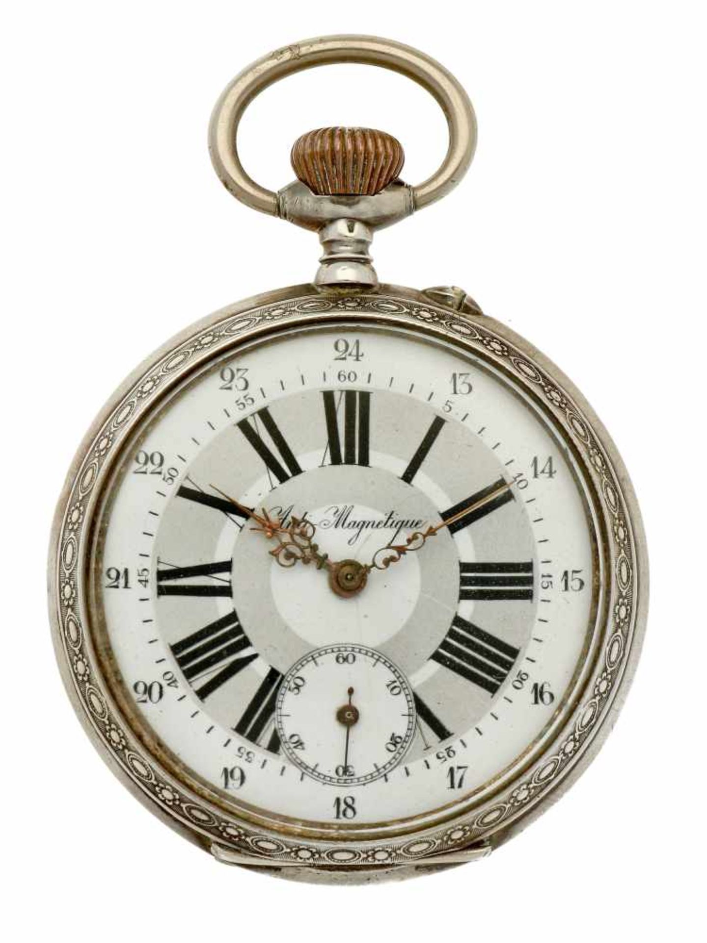 Pocket watch silver, anchor escapement - Men's pocket watch - Manual winding - Ca. 1900.