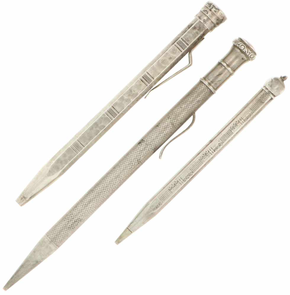 (3) Silver mechanical pencils.