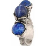 Ring silver, lapis lazuli - 925/1000.