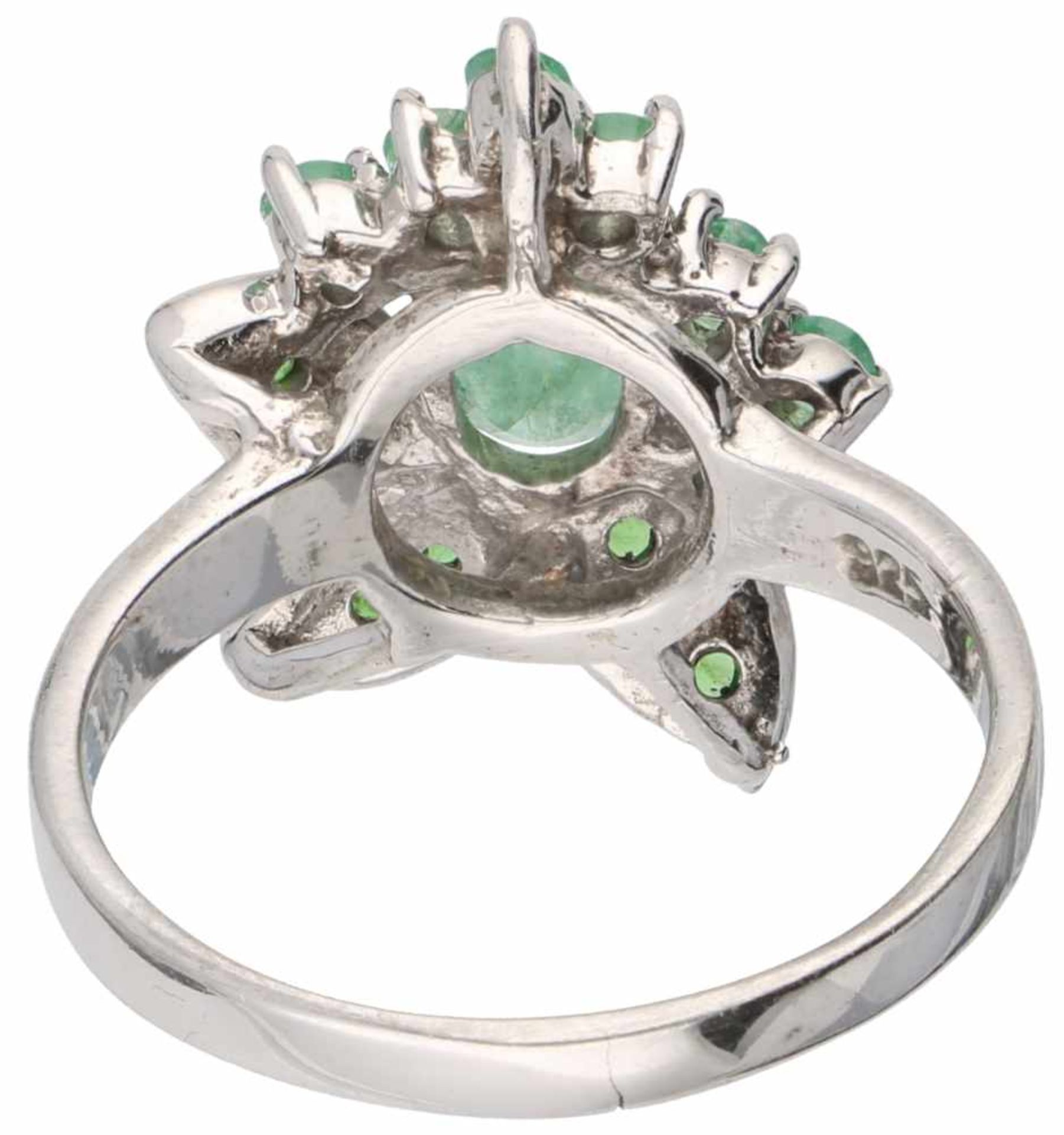 Ring silver, emerald - 925/1000. - Bild 2 aus 2