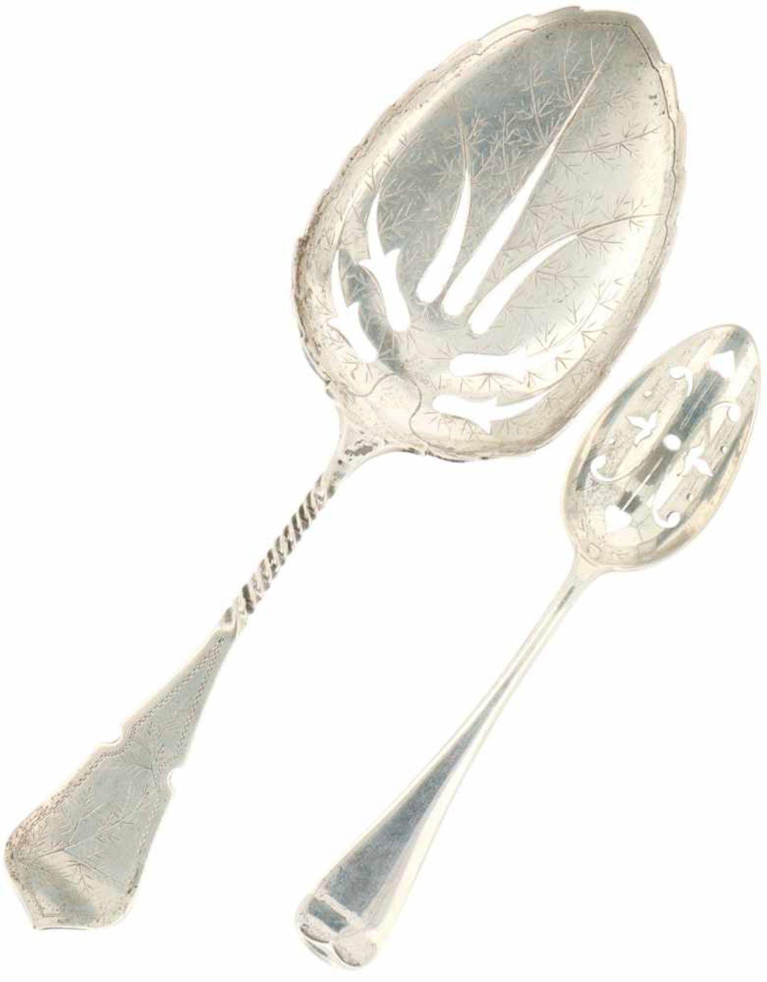 (2) Silver scoops.