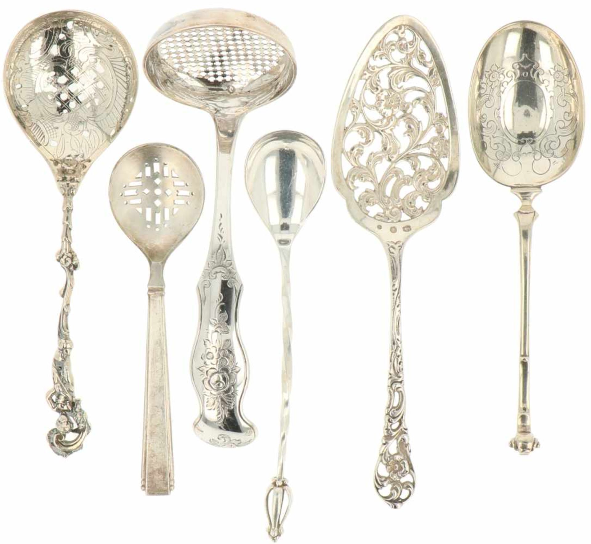 (6) Pieces of various sifter spoons.