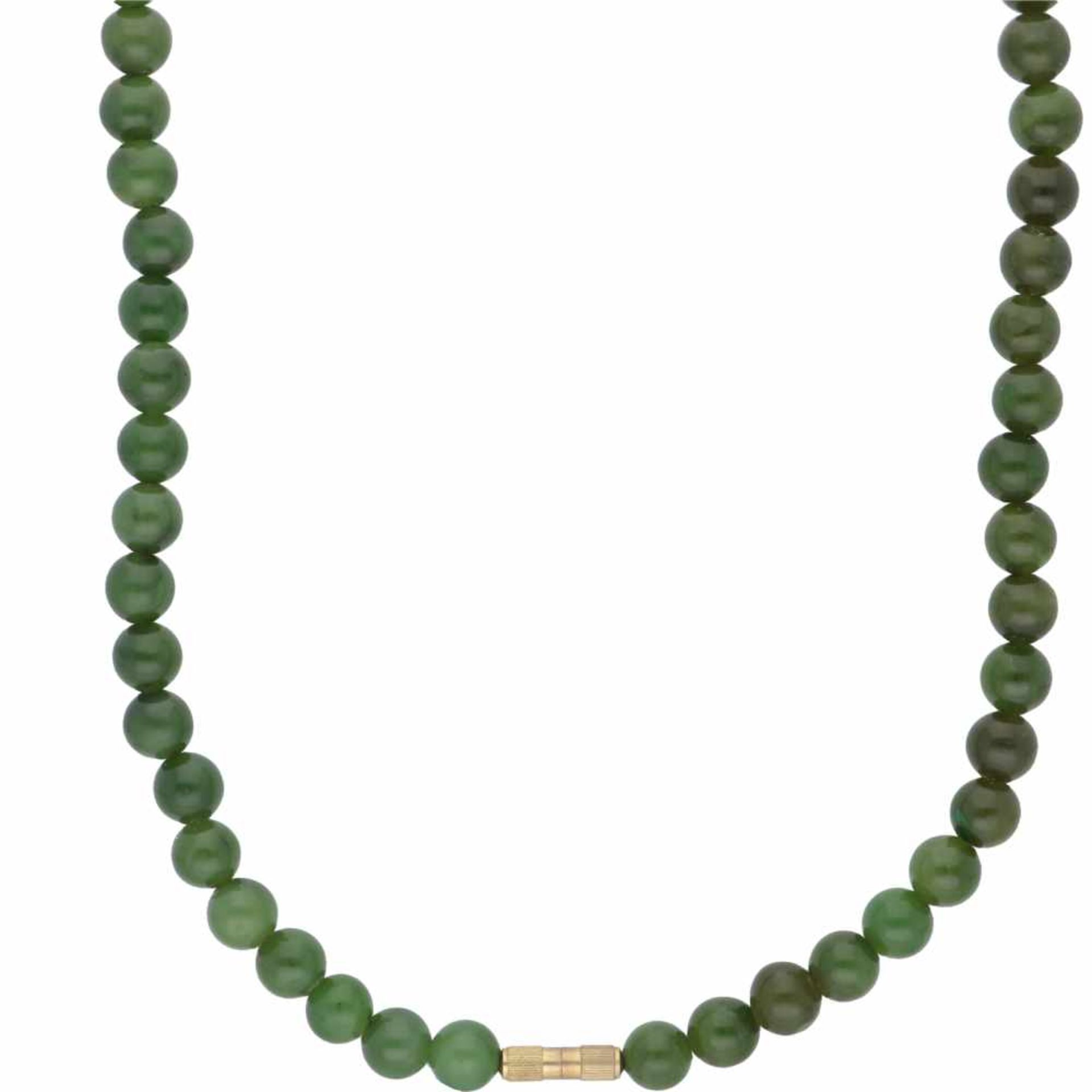 Beaded necklace, jade.