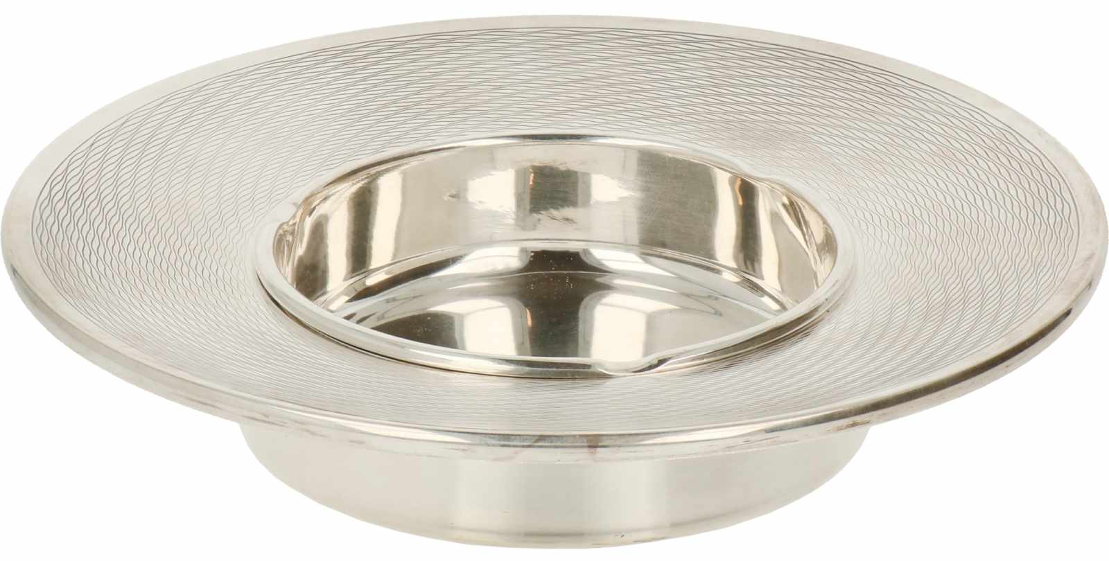 St. Dupont silvered ashtray.