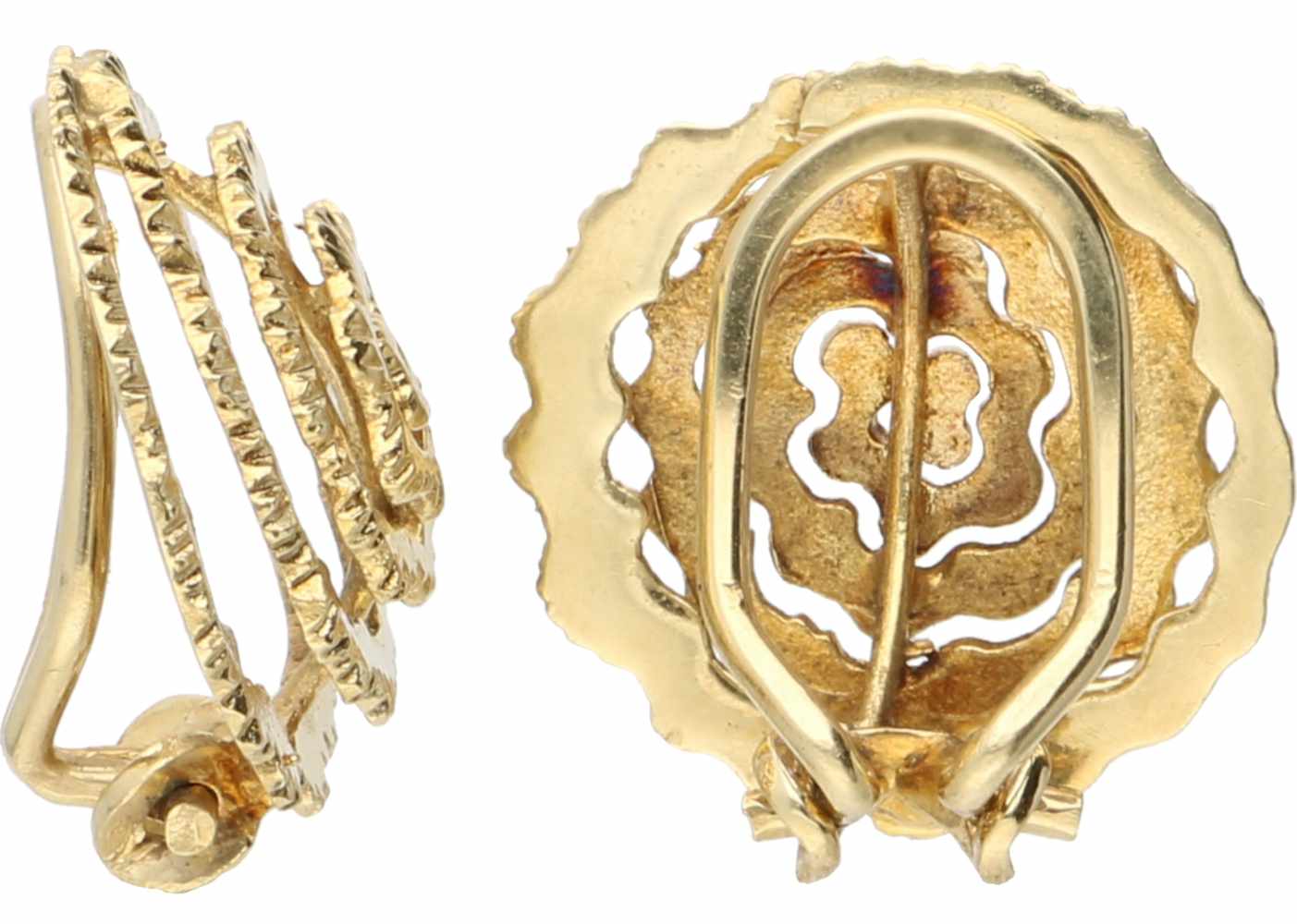 Bracelet/ earrings yellow gold - 14 ct. - Image 3 of 4