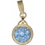 Pendant yellow gold, aquamarine - 14 ct.