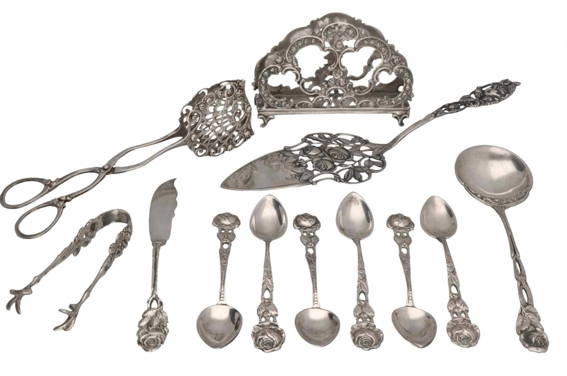 (12) Pieces of silver items.