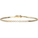 Bracelet yellow gold, ca. 0.15 carat diamond - 14 ct.