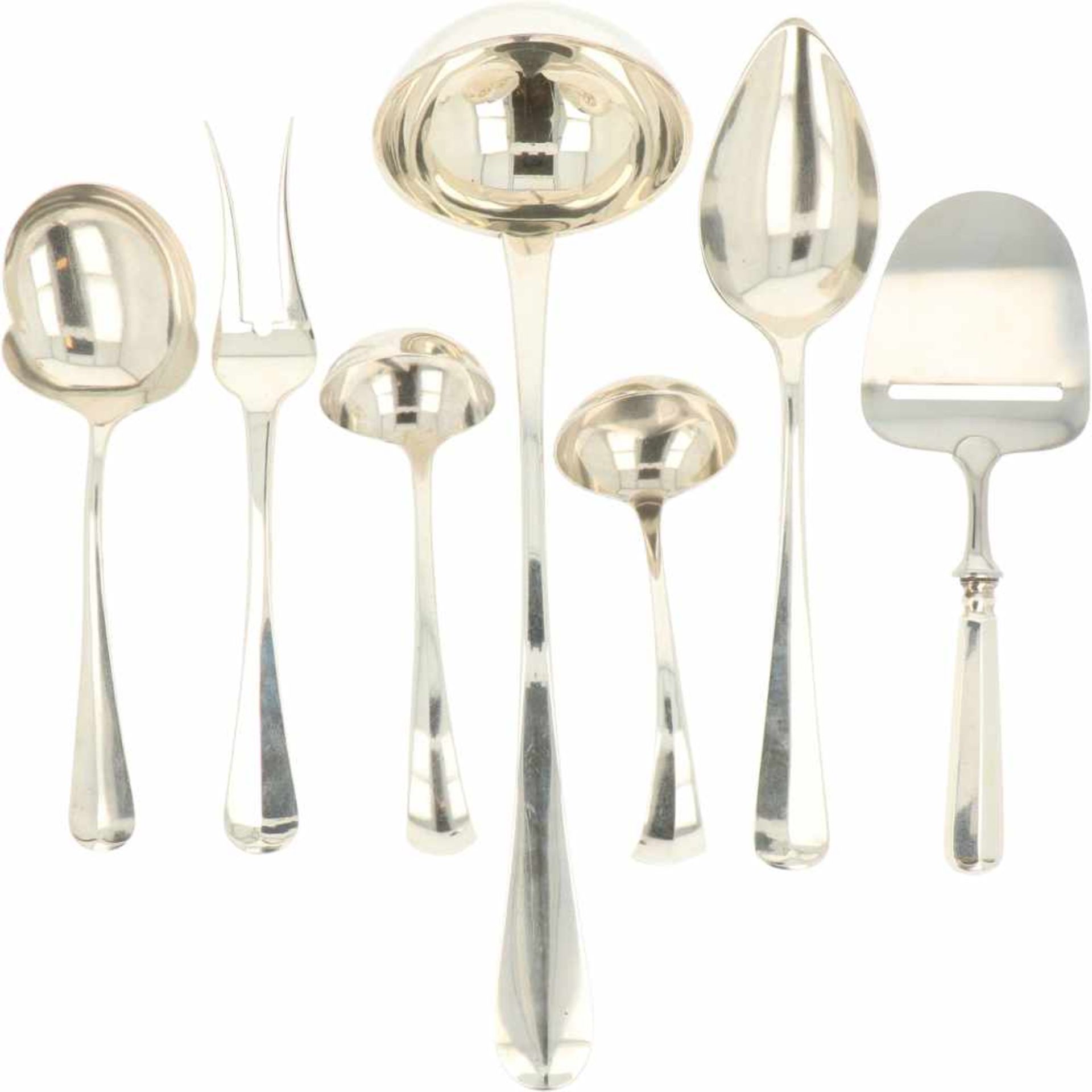 (7) Piece collection of various 'Haags Lofje' silver flatware