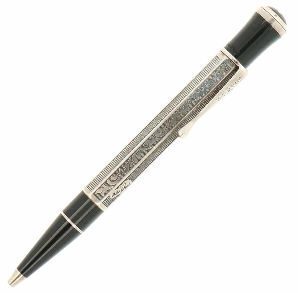 Silver Mont Blanc 'Marcel Proust' ballpoint pen. - Image 3 of 5