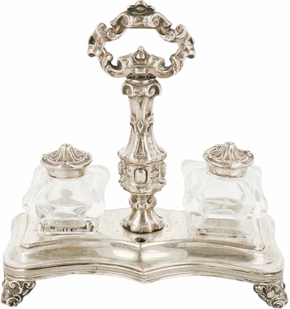 Silver inkstand.