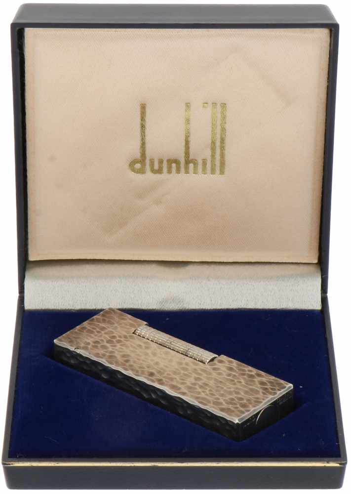 Silvered Dunhill lighter.