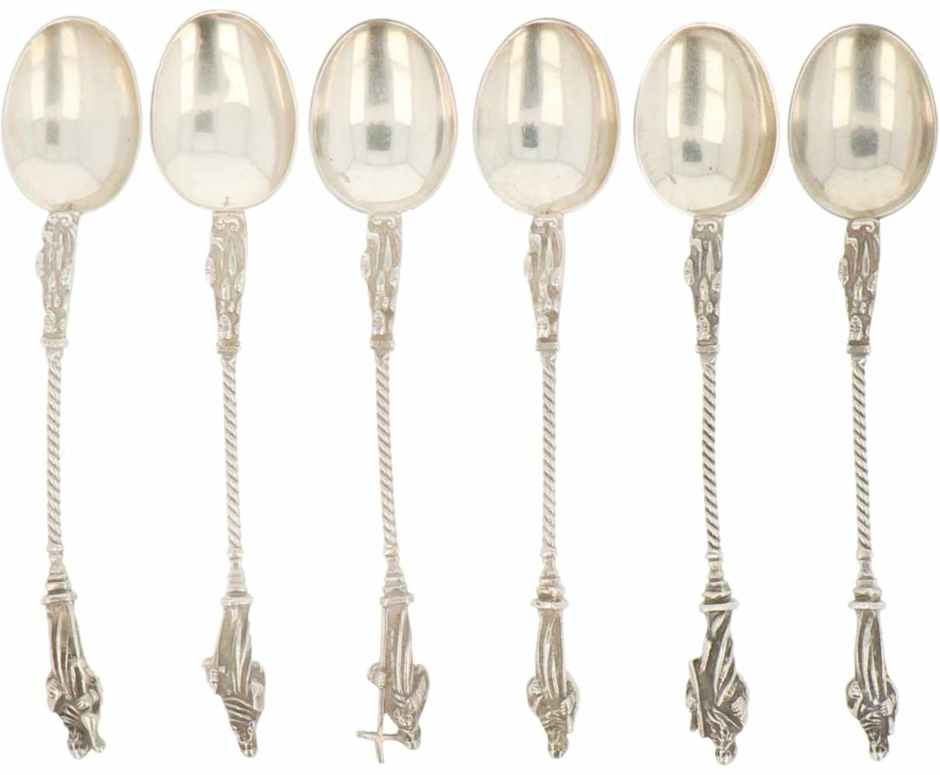 (6) Piece set of silver 'Apostle'-spoons.