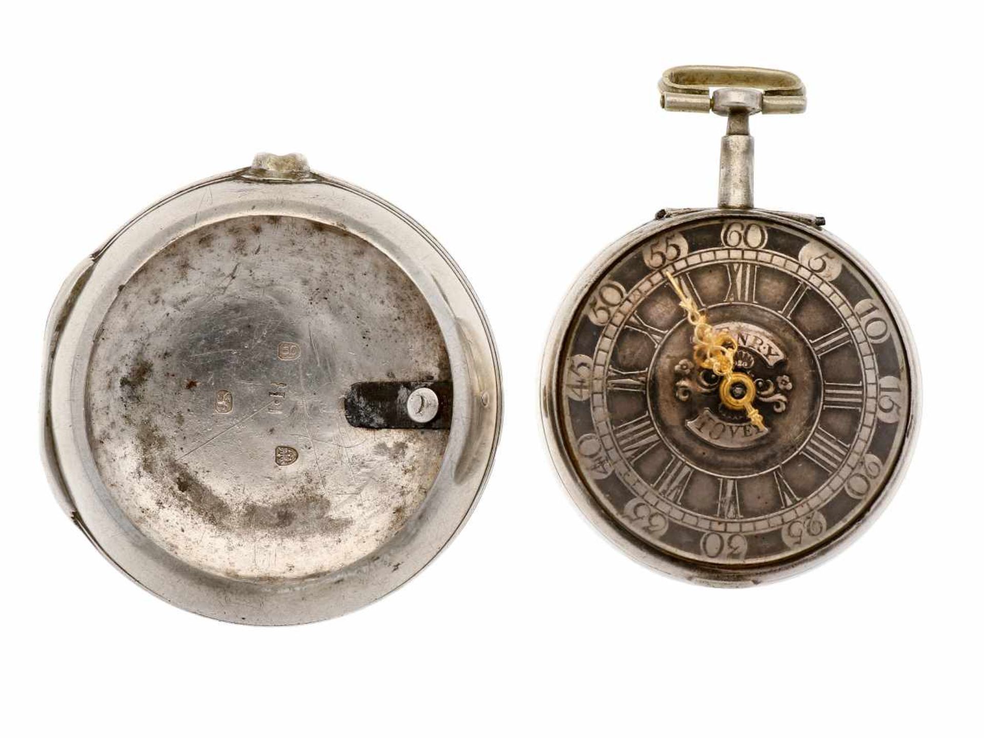 Pocket watch silver, Henry Tovey, Geo Clarke London - Men's pocket watch - Manual winding - Ca. - Bild 2 aus 5