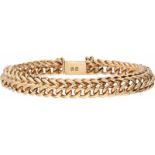 Gourmet chain bracelet rosé gold - 14 ct.<