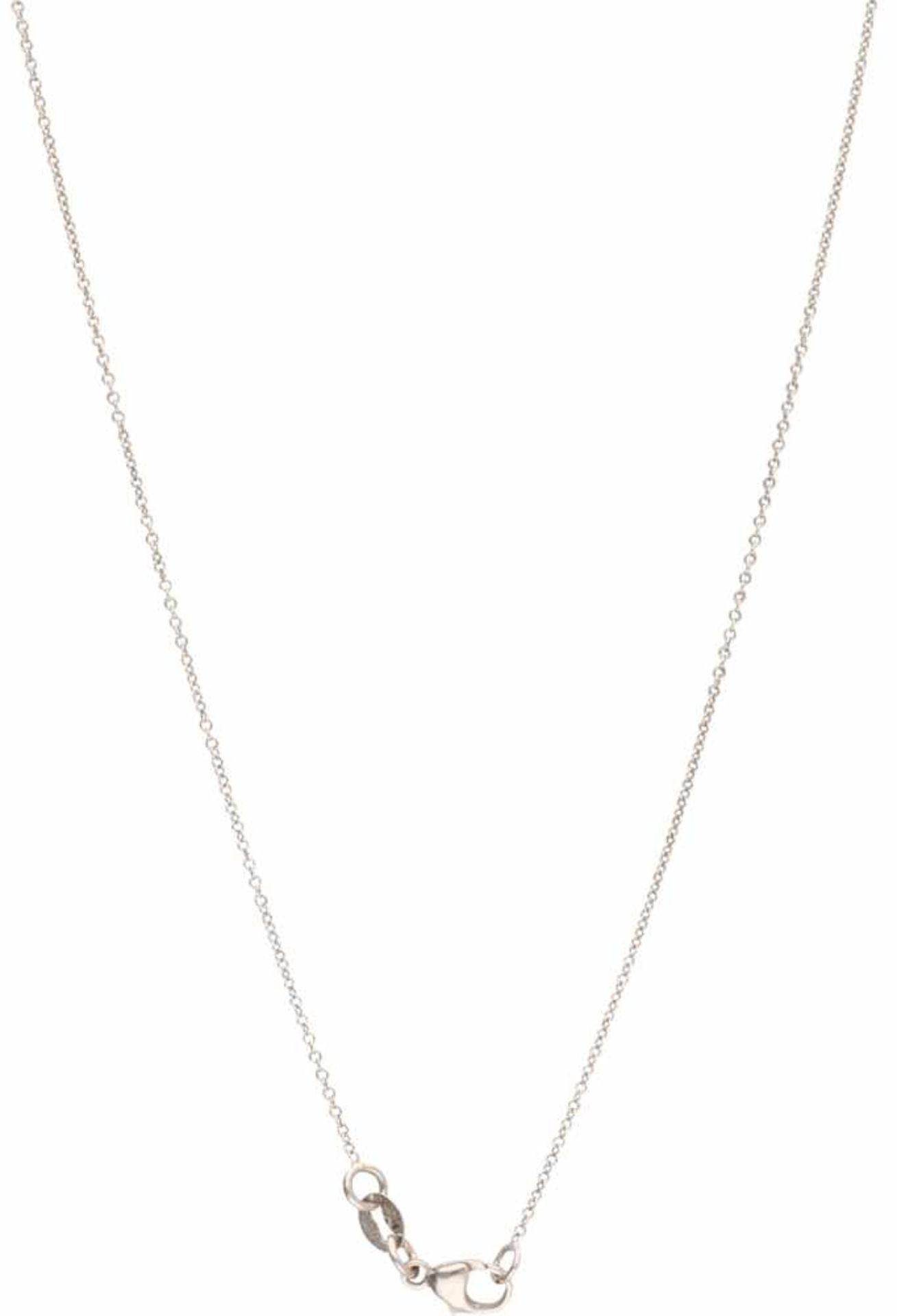Necklace with heart-shaped pendant white gold, ca. 0.31 carat diamond - 18 ct. - Bild 3 aus 3