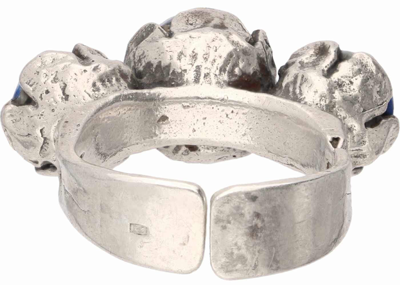 Ring silver, lapis lazuli - 925/1000. - Image 2 of 2