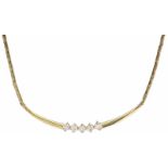 Necklace yellow gold, ca. 0.25 carat diamond - 14 ct.