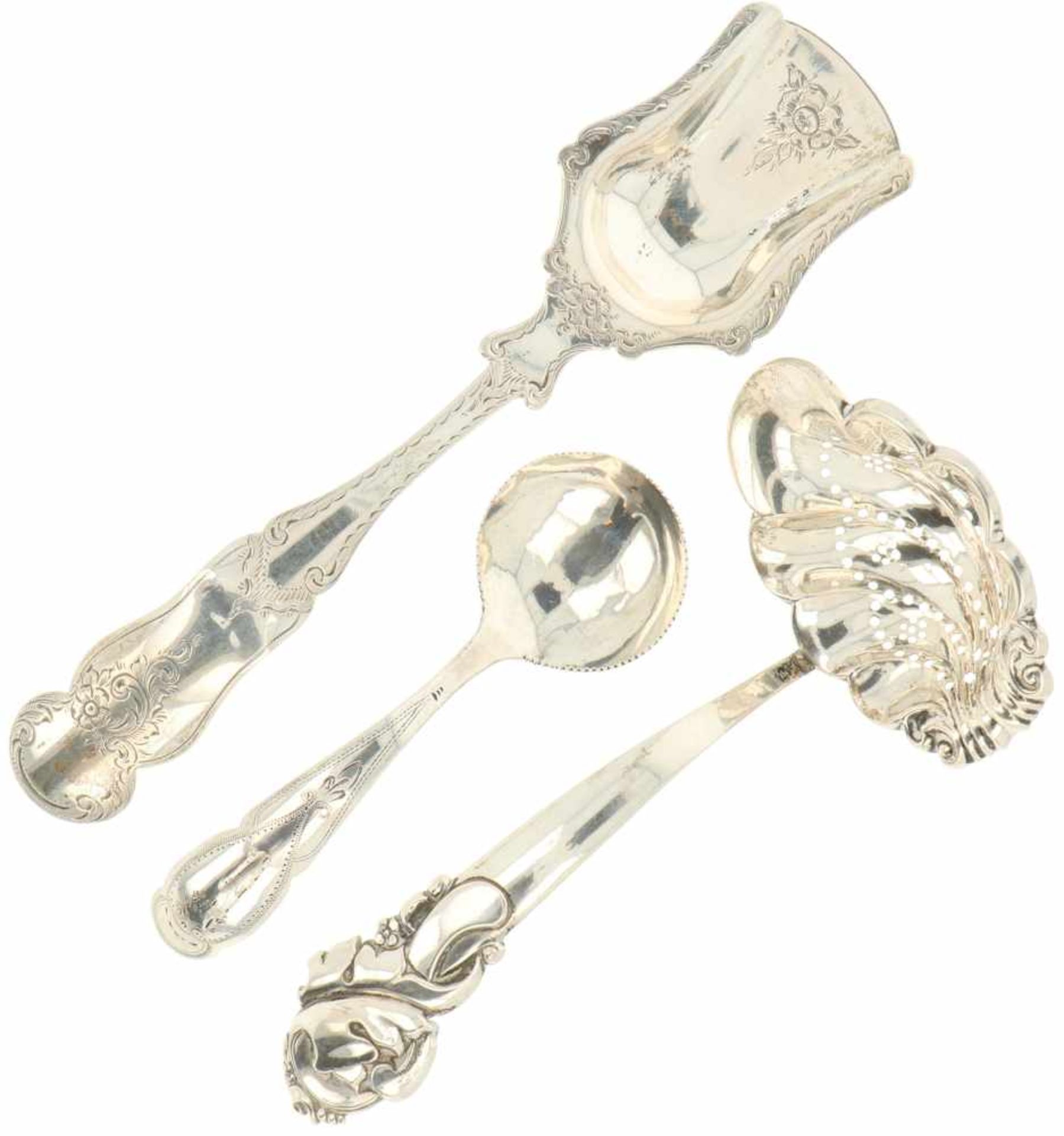 (3) Piece silver scoops.