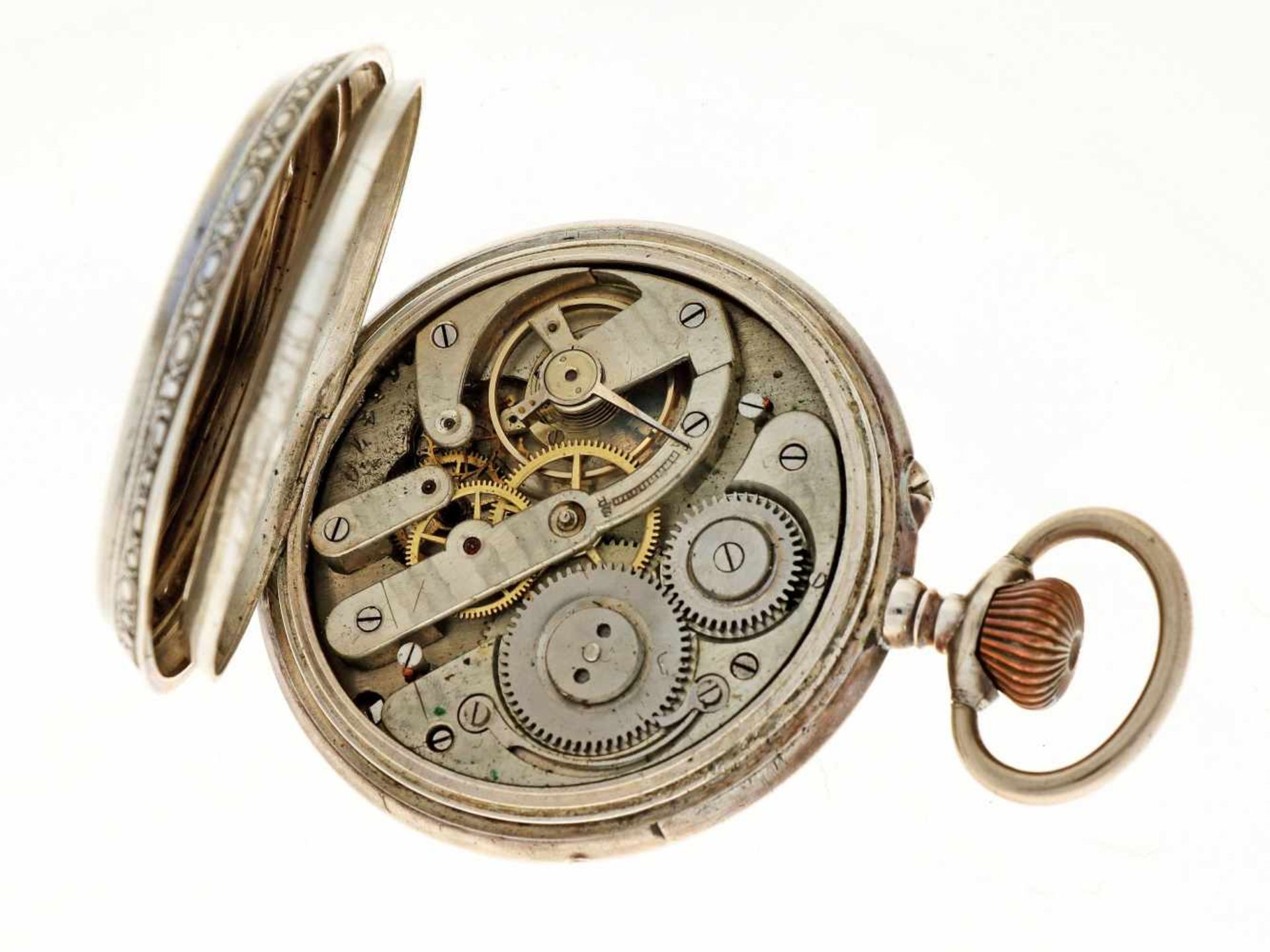 Pocket watch silver, anchor escapement - Men's pocket watch - Manual winding - Ca. 1900. - Bild 3 aus 5