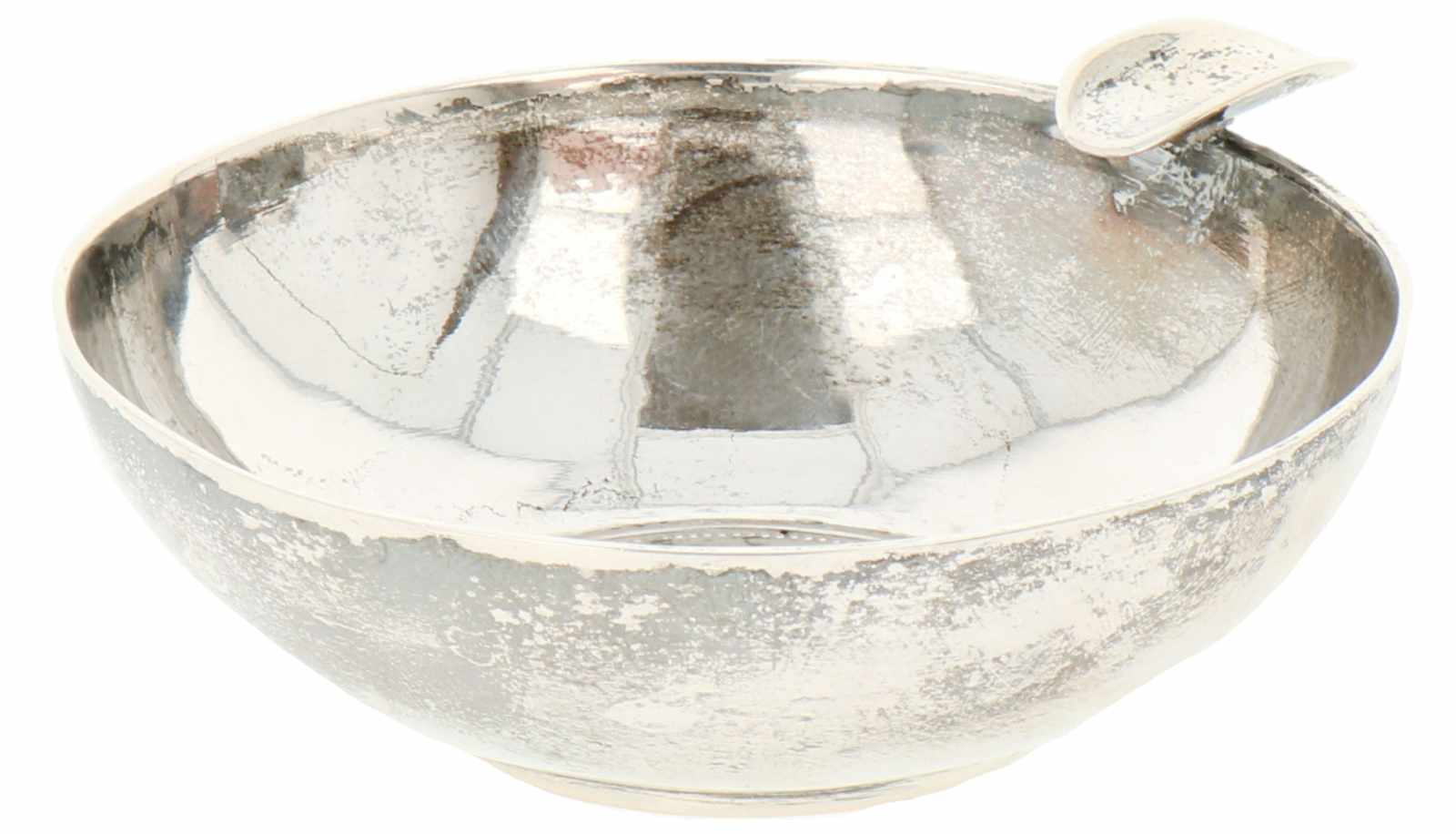 Silver coin ashtray.