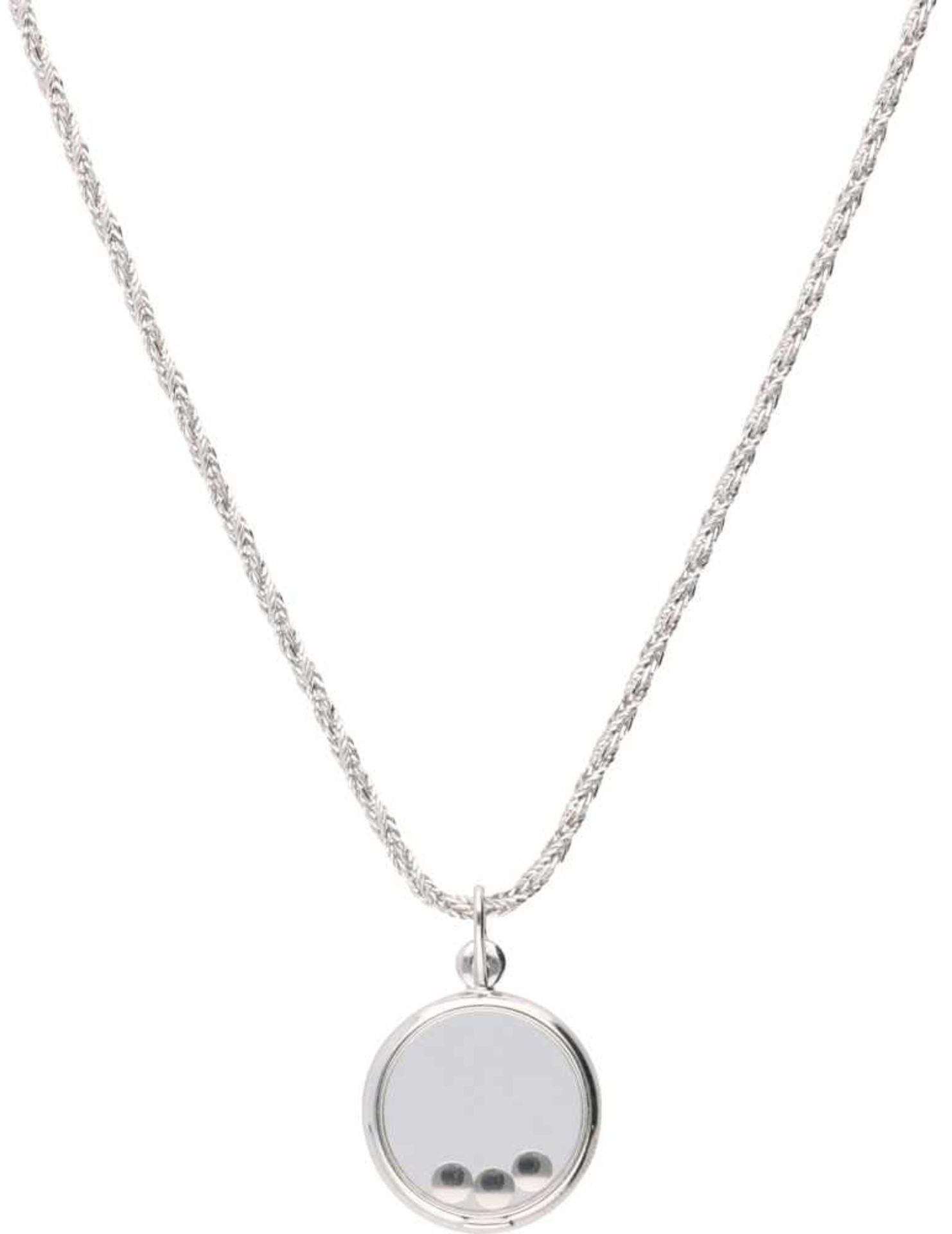 Chopard Happy Diamonds necklace white gold, ca. 0.14 carat diamond - 18 ct. - Bild 2 aus 5