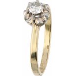 Solitary ring yellow gold, ca. 0.23 carat diamond - 14 ct.