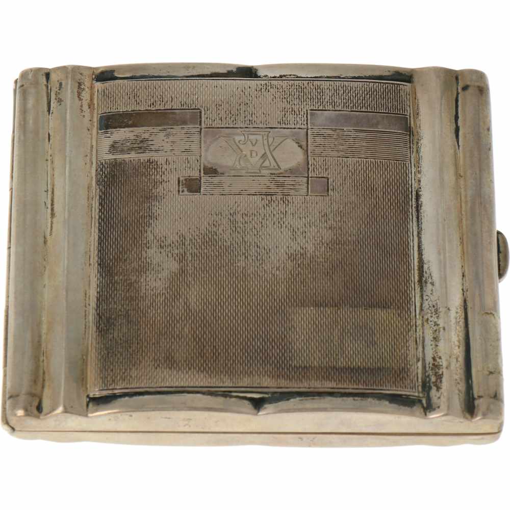 Silver cigarette case.