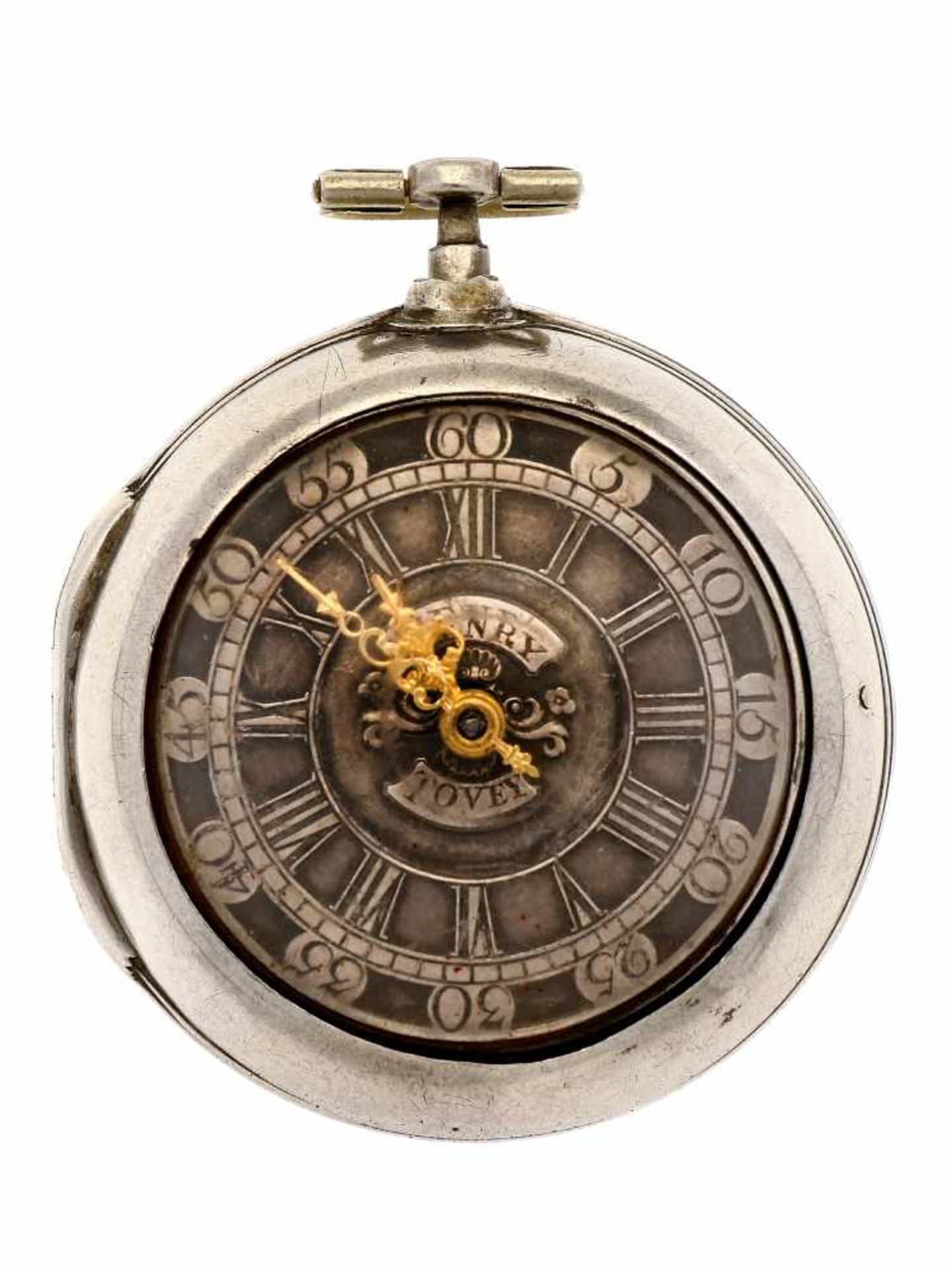 Pocket watch silver, Henry Tovey, Geo Clarke London - Men's pocket watch - Manual winding - Ca.