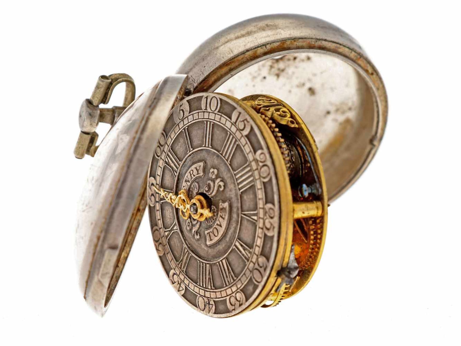 Pocket watch silver, Henry Tovey, Geo Clarke London - Men's pocket watch - Manual winding - Ca. - Bild 5 aus 5