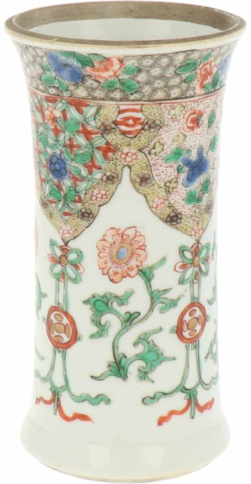 A porcelain miniature vase with Famille Verte décor. China, Kangxi. < - Bild 2 aus 4