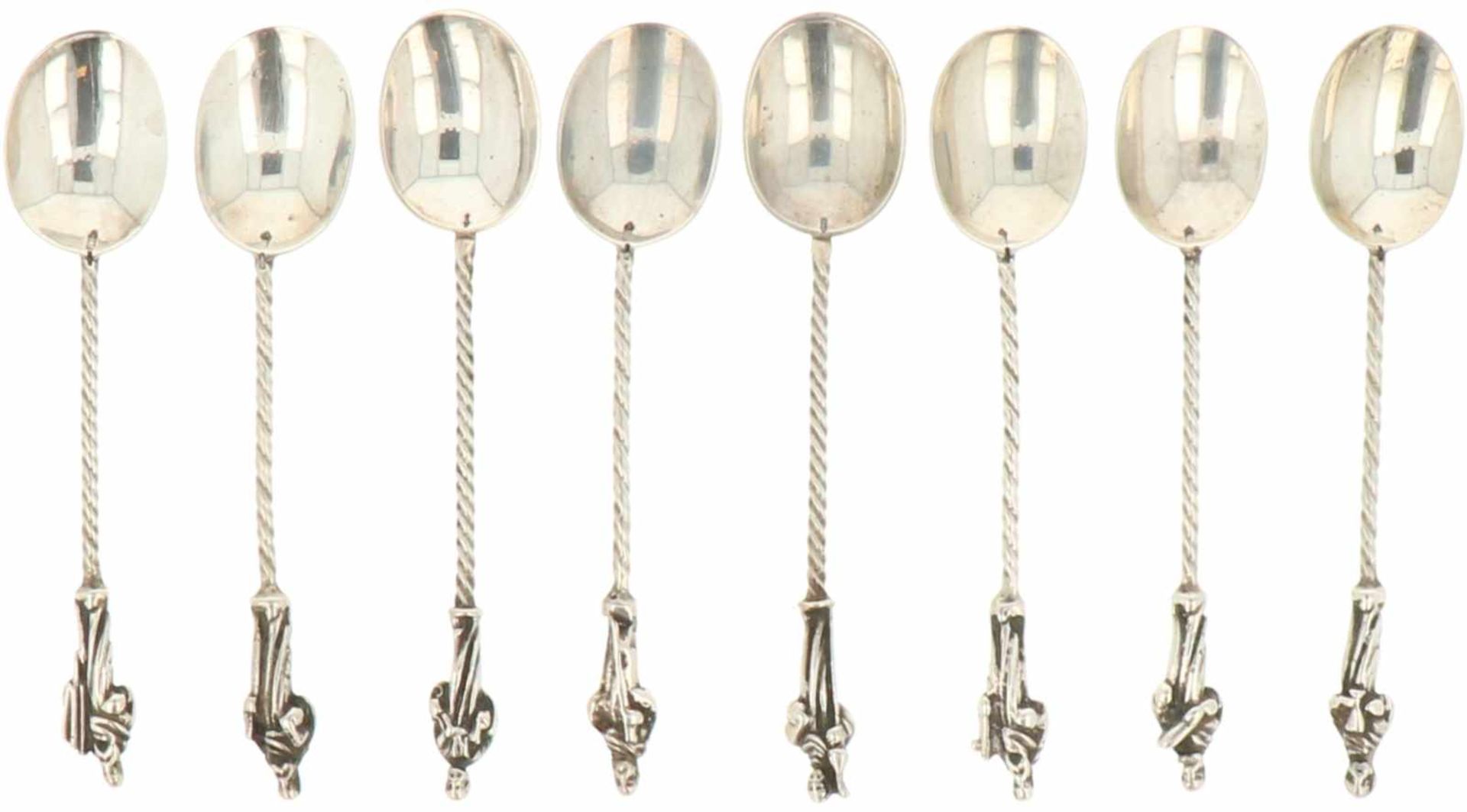 (8) Piece set of silver 'Apostle'-spoons.