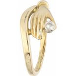 Ring yellow gold, ca. 0.02 carat diamond - 18 ct.