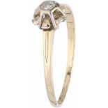 Solitary ring yellow gold, ca. 0.01 carat diamond - 14 ct.