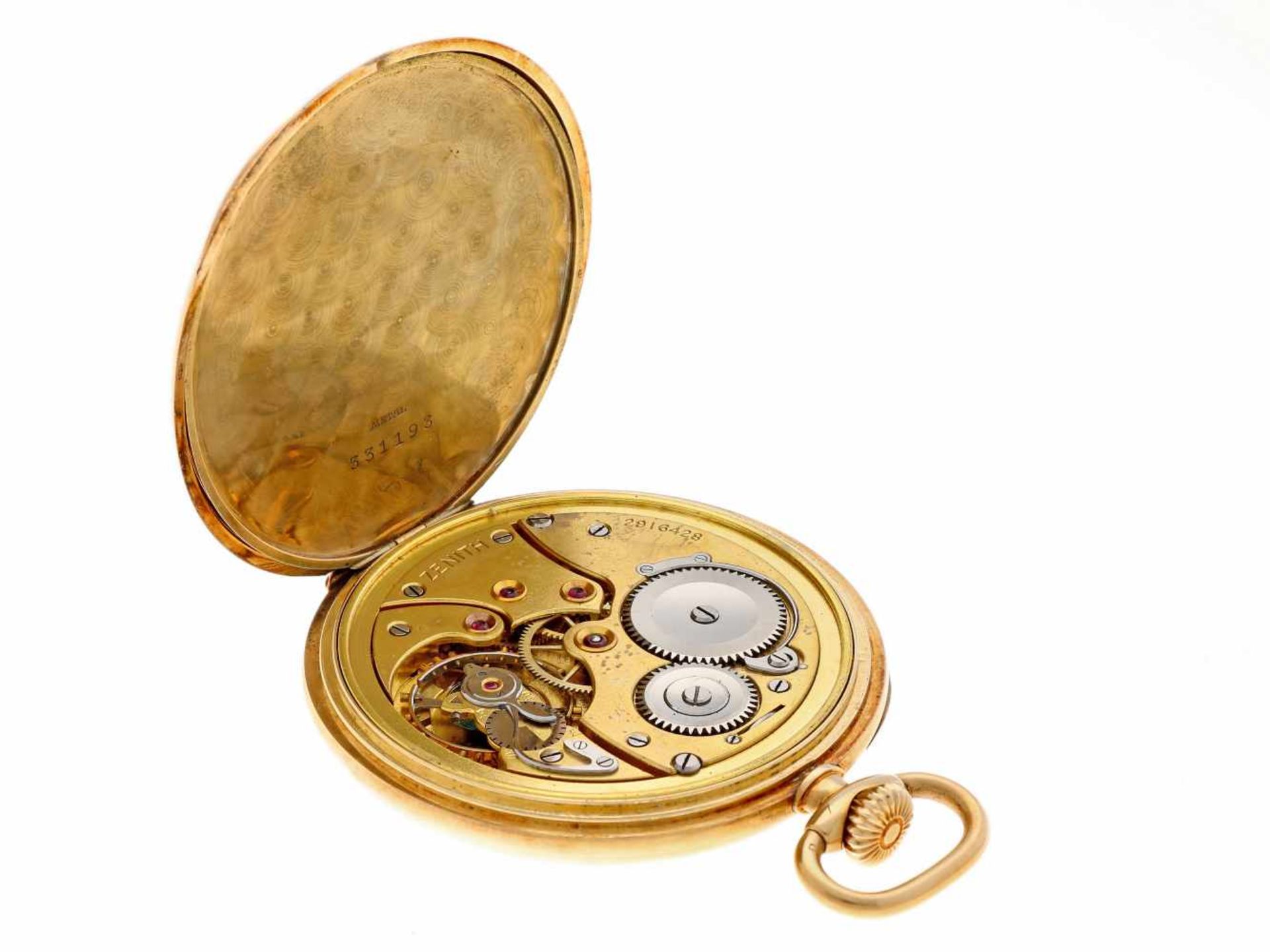 Pocket watch Zenith gold - Men's pocket watch - Manual winding - Ca. 1901. - Bild 4 aus 5