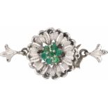 Closure white gold, emerald - 18 ct.