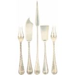 (5) Piece silver flatware collection.