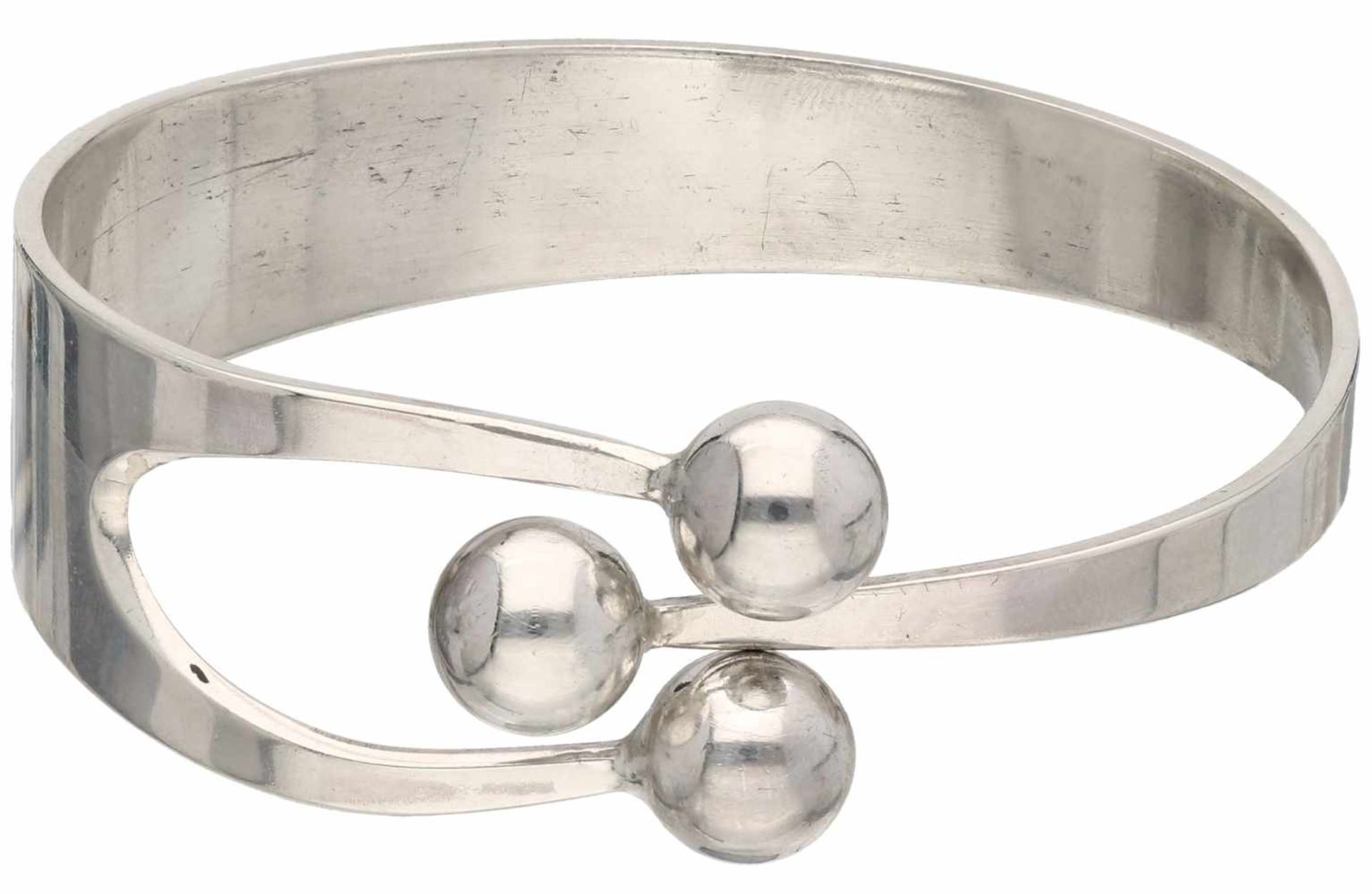 Zilveren Anna Greta Eker bangle armband - 925/1000.Noorwegen, Fredrikstad. Licht verbogen. D: 6,1