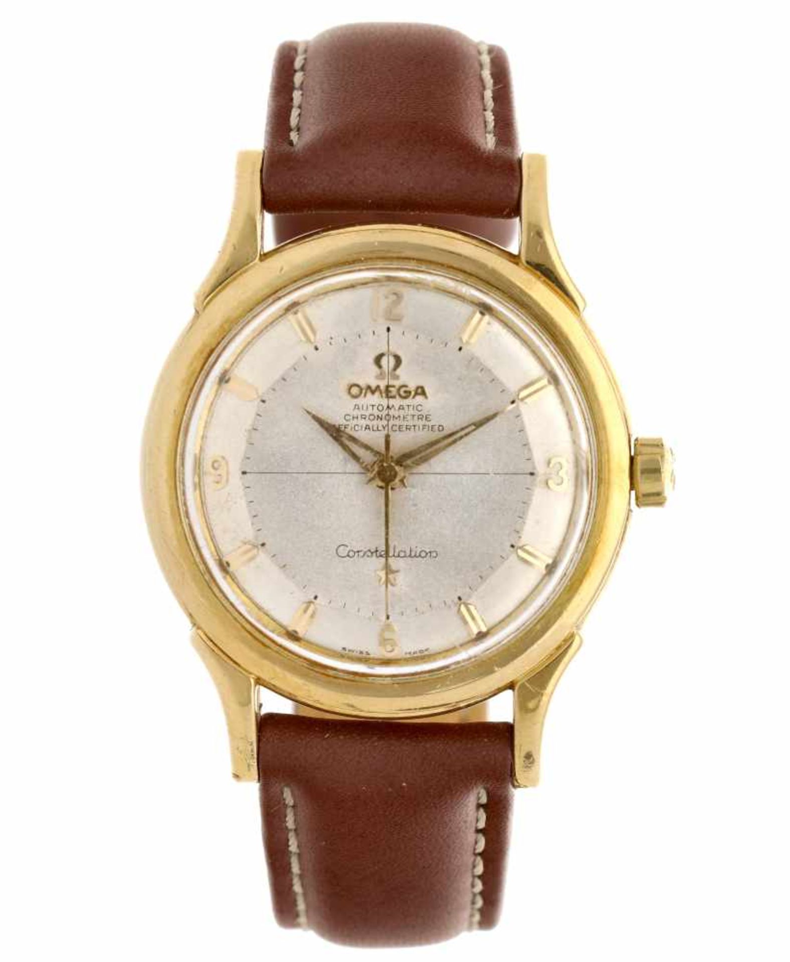 Omega Constellation Pie Pan dog leg 2852 gold2852 - Herenhorloge - Automaat - ca. 1958.Staat: 2 (