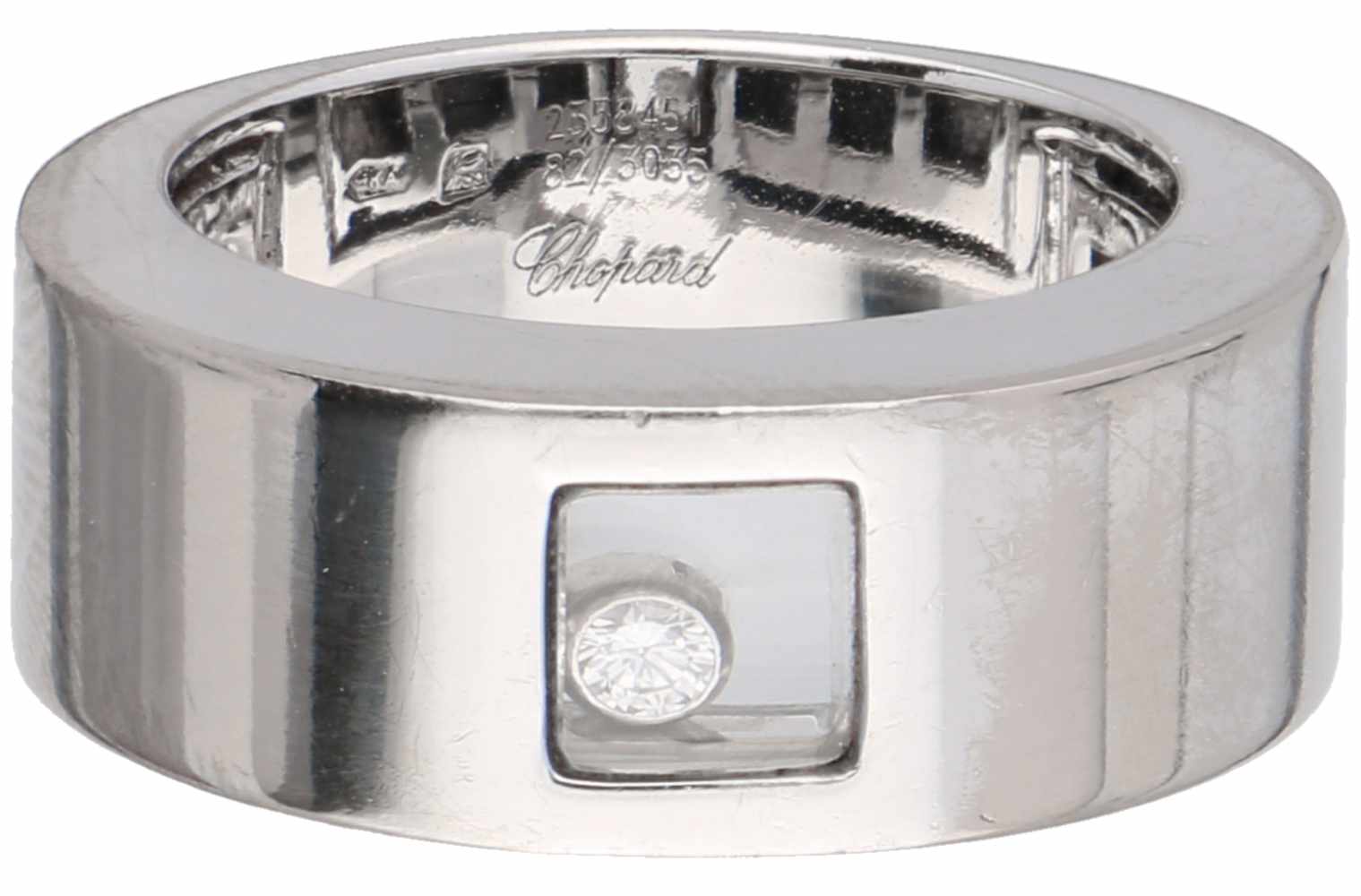 Witgouden Chopard Happy Diamonds bandring, ca. 0.03 ct. diamant - 18 kt.Referentienummer: 2358451 - Image 2 of 4