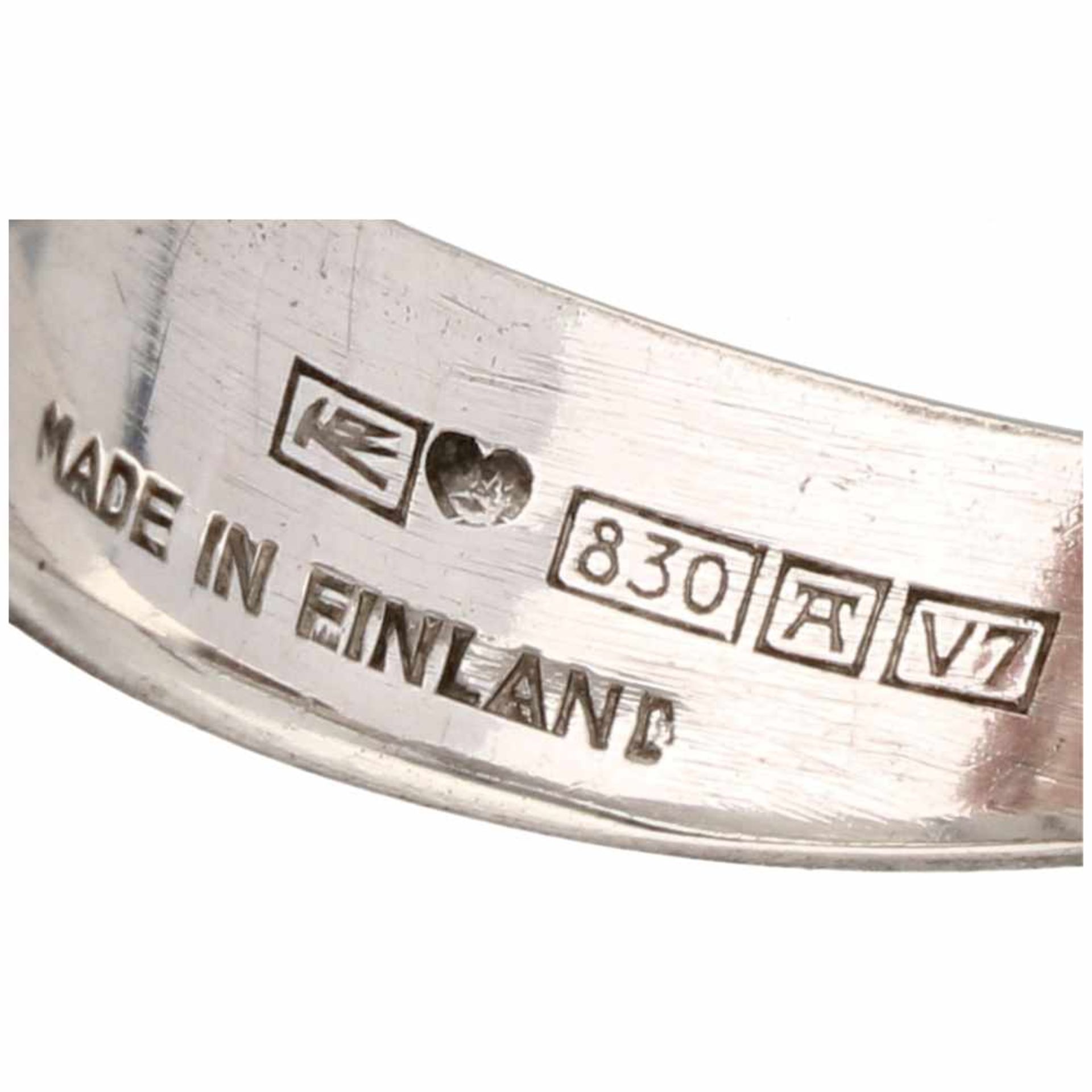Zilveren Kultateollisuus Ky ring - 830/1000Finland, 1974. Ring is verstelbaar. Ringmaat: 18,5 mm. - Bild 3 aus 3